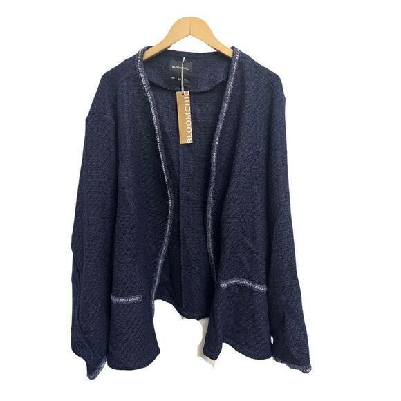 BloomChic Open Front Tweed Blazer - Picture 2 of 5